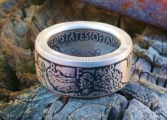 Eagle Ring | American Silver Eagle Coin Ring (999) Pure Silver Bullion image 0